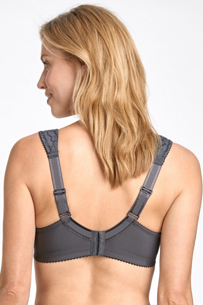 Jacquard & lace underwired bra