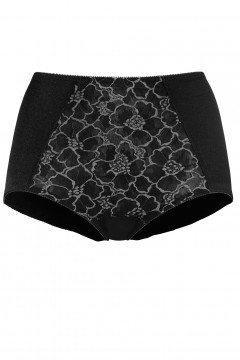 Panty girdle with floral patterned lace
