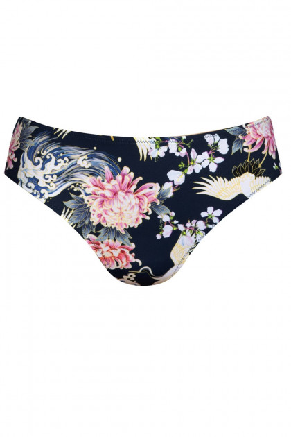 Φλοράλ σλιπ μαγιο σε ρομαντικό σχέδιο. Ψηλόμεσο, δεν πιέζει τα πλαϊνά