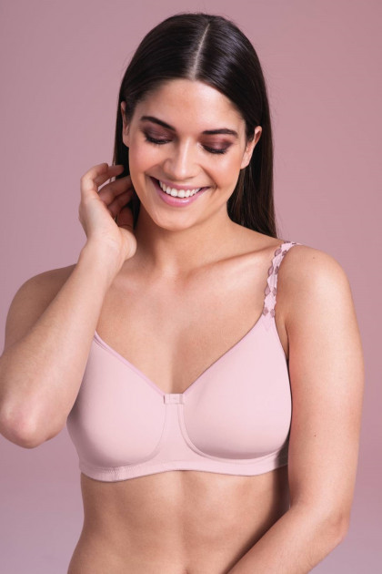 Κομψό σουτιέν μαστεκτομής χωρίς μπανέλες με padded θήκες. Δεν διαγράφει (T-Shirt Bra)