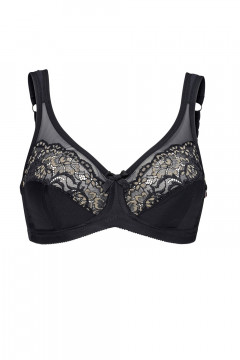 Nonwired bra with lace cups