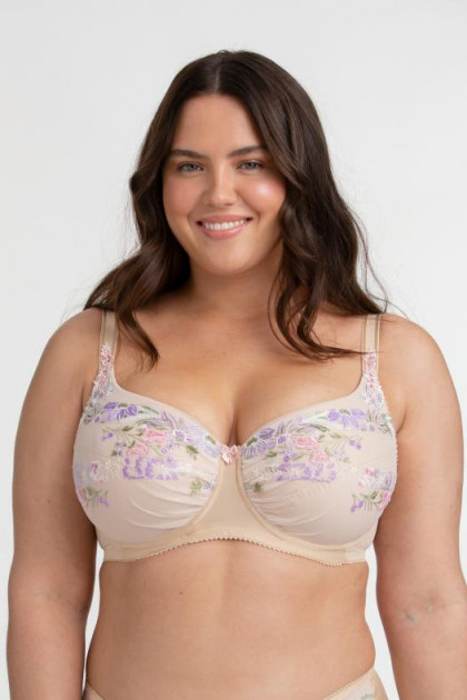 Meadow Dreams floral underwired bra with push-up cups