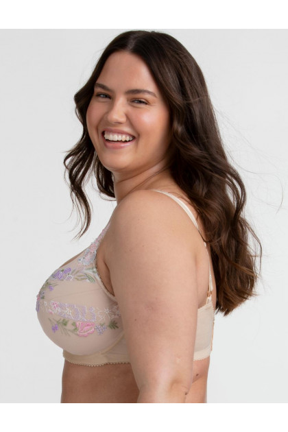 Meadow Dreams floral underwired bra with push-up cups