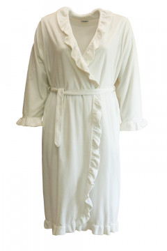 Velvet robe with belt