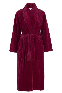 Stylish robe with belt made of soft and warm fleece