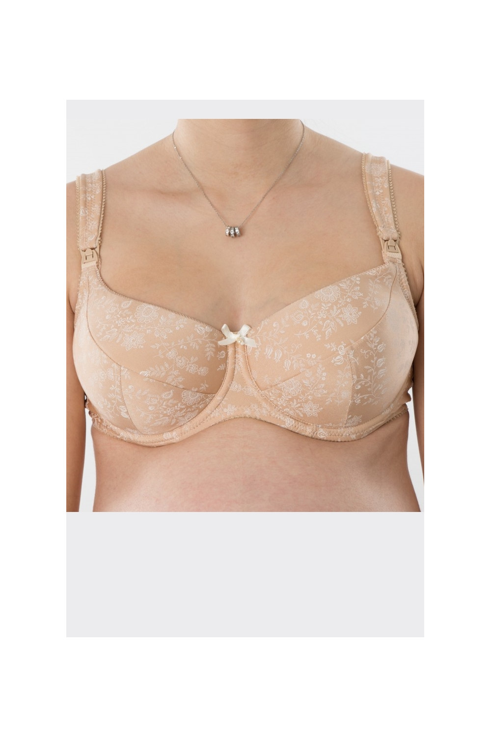 Non wired pregnancy - nursing bra with lace. Made of bamboo viscose