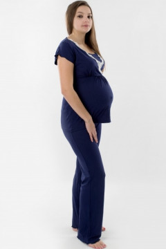 Elegant pregnancy - nursing top with discreet lace. Made of viscose bamboo
