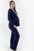 Pregnancy pajama pants made of bamboo viscose. Hypoallergenic fabric.