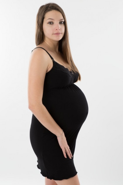 Κομψό νυχτικό εγκυμοσύνης - θηλασμού από απαλό βαμβάκι oeko-tex