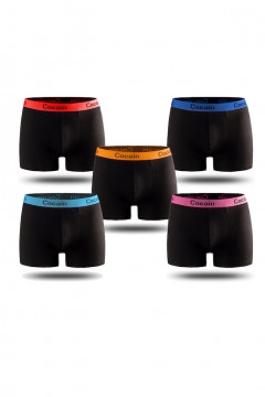 Cotton, comfortable boxers with elastic, coloured waistband