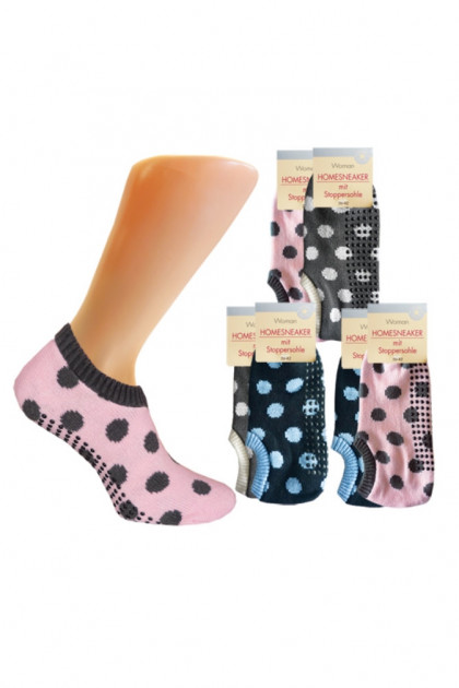 Πουά, ζεστές ΚΑΛΤΣΕΣ -ΠΑΝΤΟΦΛΕΣ  (σε συσκευασία 2 τεμαχίων). Δεν γλιστράνε