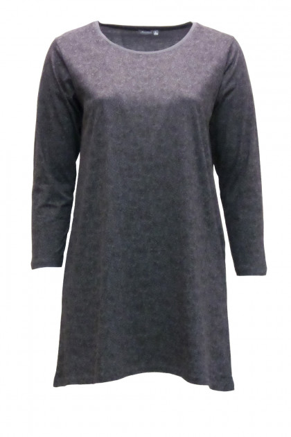 Βαμβακερό νυχτικό με μακριά μανίκια. Με διακριτικό σχέδιο