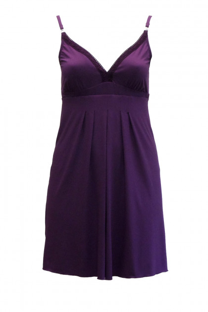 Κομψό νυχτικό εγκυμοσύνης - θηλασμού με δαντέλα στο ντεκολτέ