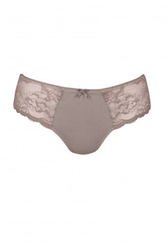 High-waist brief with lace on the front