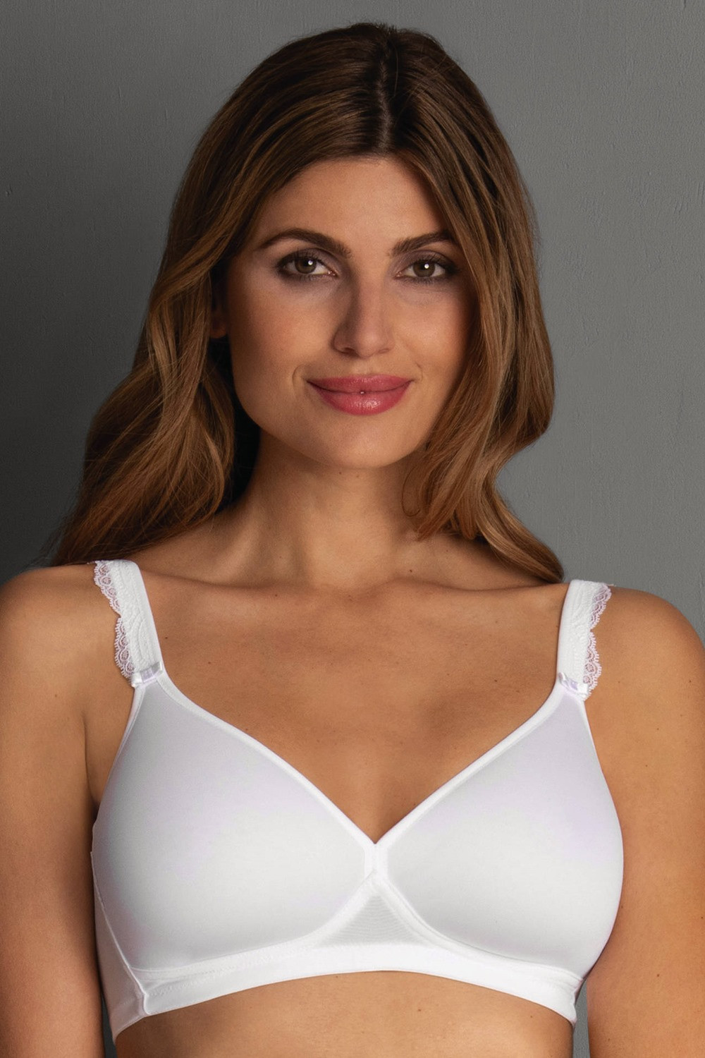 Comfort non-wired bra with cups that don't show up under tight tops