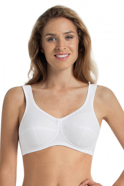 Βαμβακερό σουτιέν χωρίς μπανέλες με ελαστικό ύφασμα σε μασχάλες και πλάτη