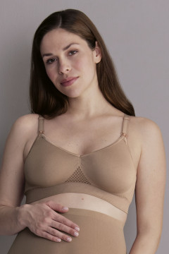 Non wired pregnancy - breastfeeding bra with reinforced cups that can be removed