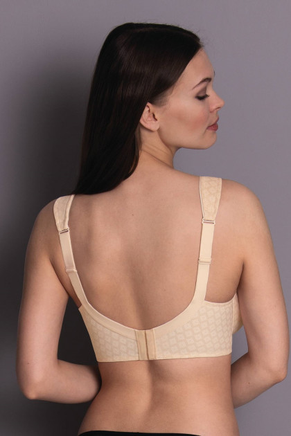 Feel-good underwired bra with a graphic diamond print