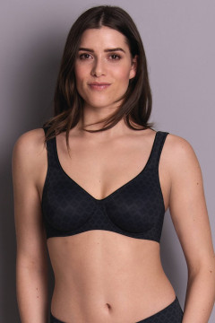 Feel-good underwired bra with a graphic diamond print
