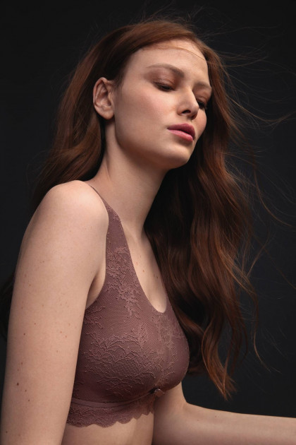 Casual Natural Feminine Ultra-Comfy Nonwired Lace Bralette