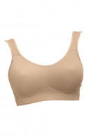Wireless mastectomy sports bra with cotton cups