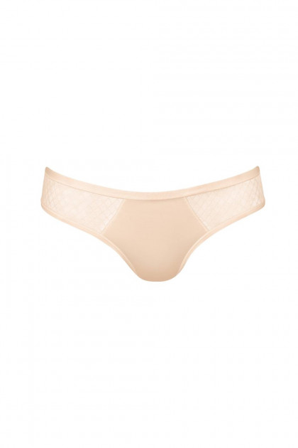 Stylish slip thong with fine and durable tulle on the sides