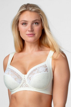 Cotton Star underwired bra with lace