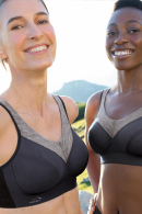 Nonwired merino wool mix firm support sports bra
