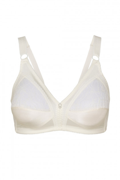 Lace non-wired bra that supports the breasts properly