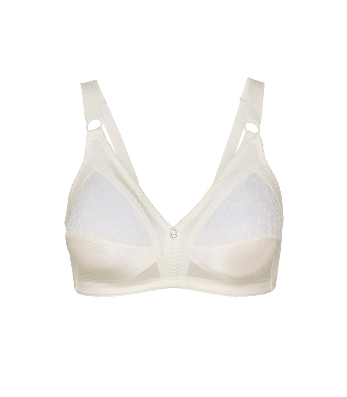 Lace non-wired bra that supports the breasts properly