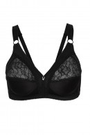 Lace non-wired bra that supports the breasts properly