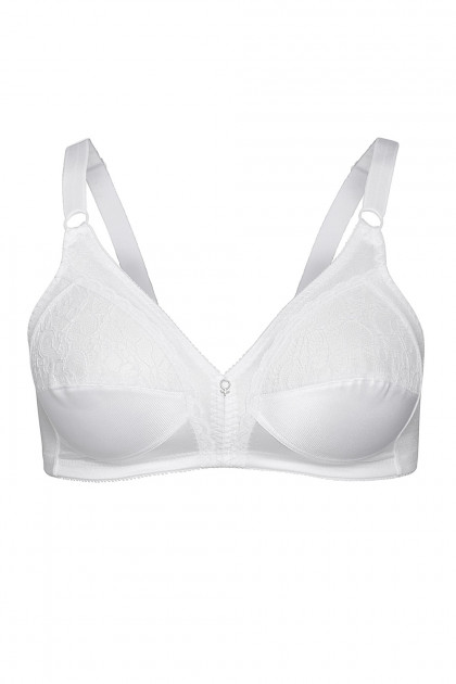 Lace non-wired bra that supports the breasts properly