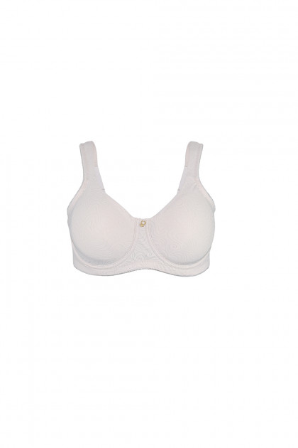 Elegant minimizer underwired bra with distinctive jacquard pattern