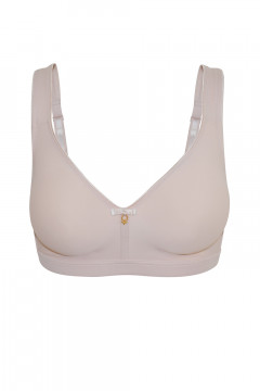 Tactile nonwired bra made of solid simplex fabric