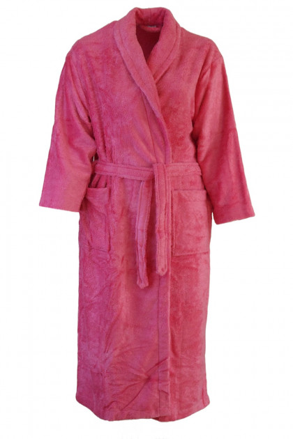 Long cotton robe with belt