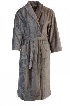 Long cotton robe with belt