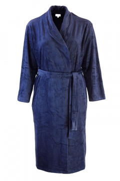 Long velvet robe with belt
