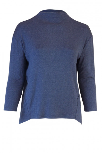 ΜΠΛΟΥΖΑ με μακρύ μανίκι και ασύμμετρο κόψιμο στο κάτω μέρος