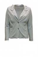 Jersey jacquard jacket with front buttons