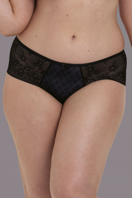 High waist, lace hipster slip with inner lining