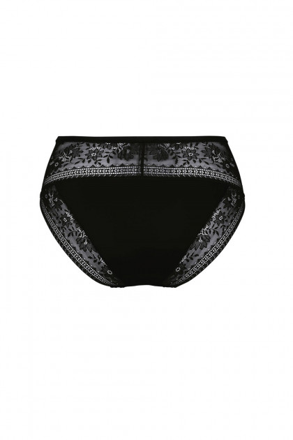 High waist slip with elaborate lace that hugs the body