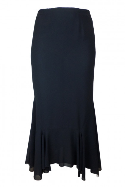 Μακρυά ΦΟΥΣΤΑ με πλαϊνά ανοίγματα. Κρεπ σιφόν ύφασμα