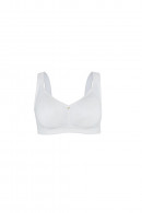 Non-wired bra with reinforced sides
