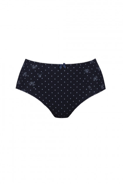 High-waist slip made of durable microfiber and floral print