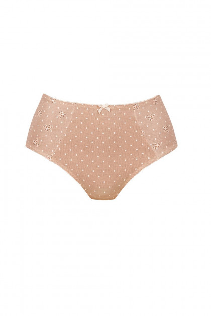 High-waist slip made of durable microfiber and floral print