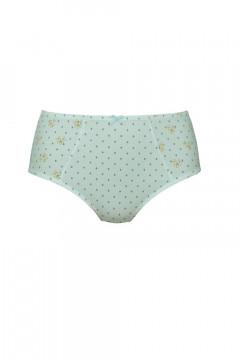 High-waist slip made of durable microfiber and floral print