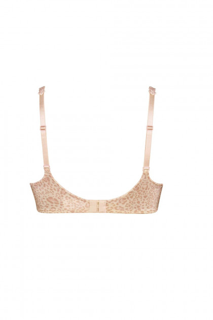 Animal print underwired bra with moulding
