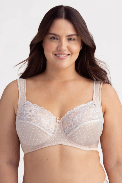 Dotty delicious lace underwired bra