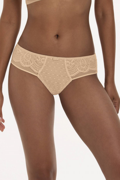 Sexy Brazilian-style brief with lace and tulle