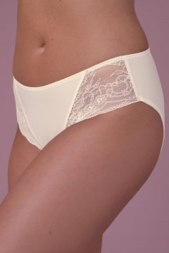 Soft microfiber high waist slip with lace on the sides